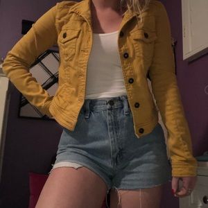 Yellow denim jacket